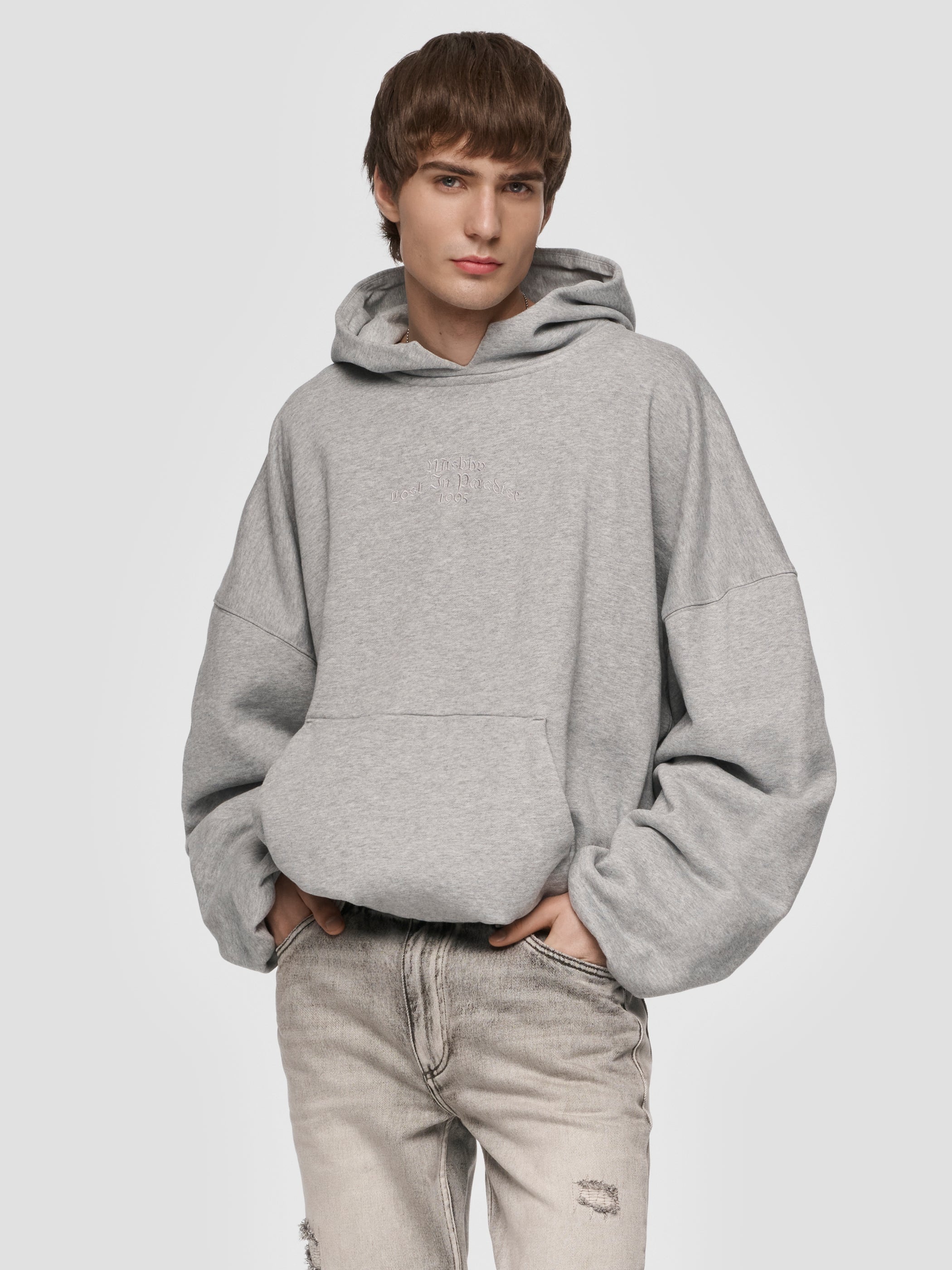 Inflated Heather Grey Hoodie Unisex