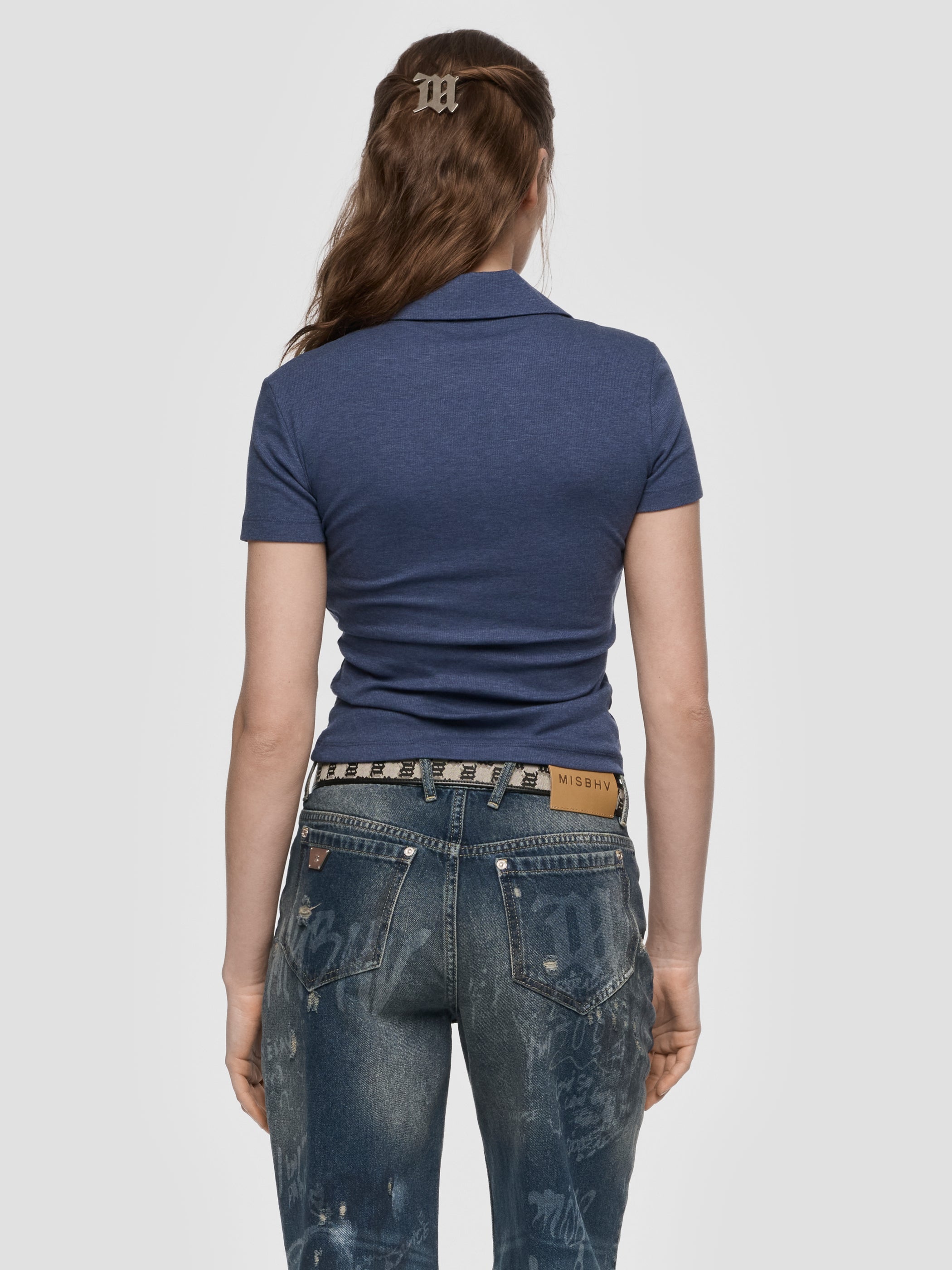 Crest Polo Top