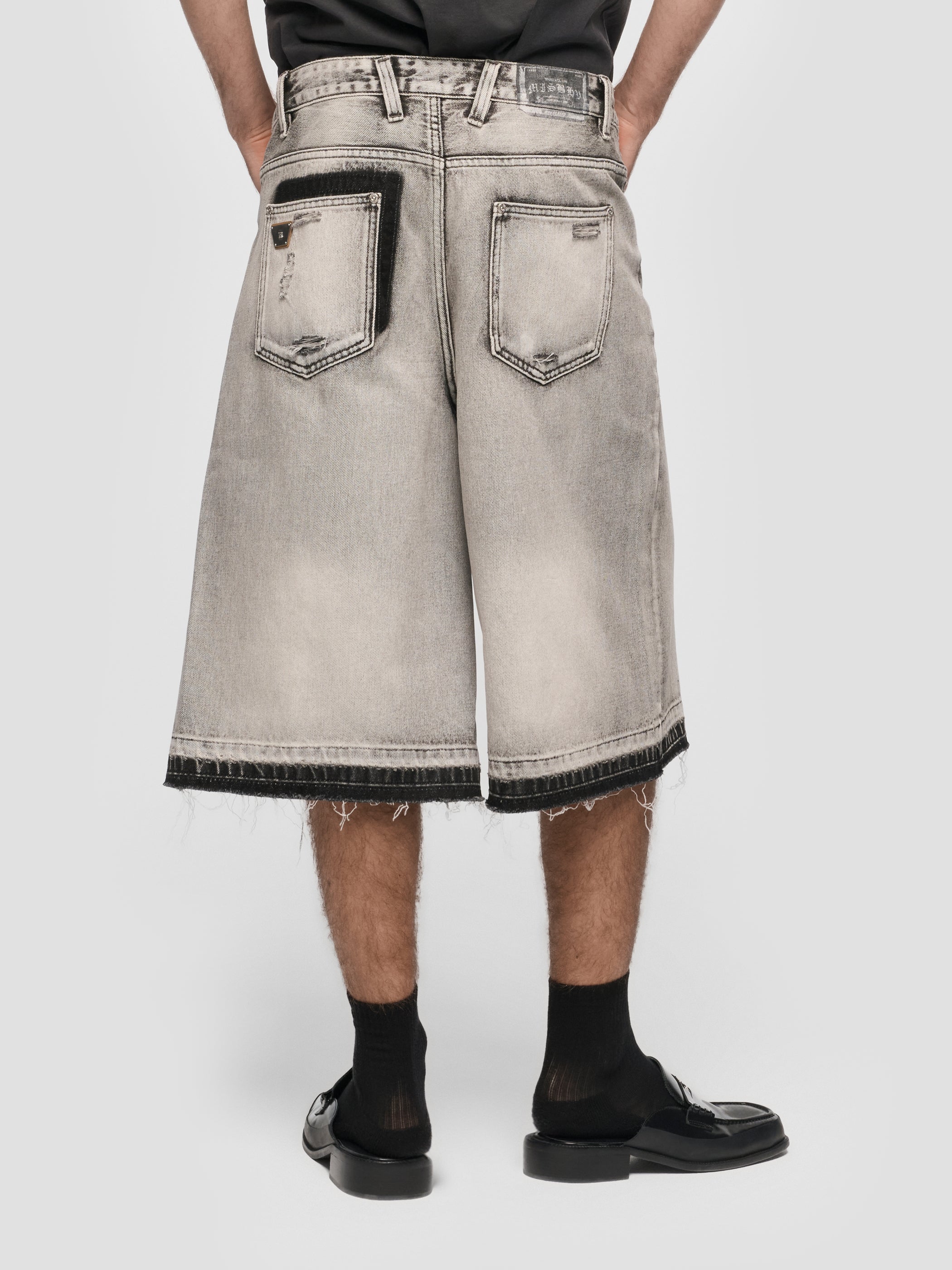 Charcoal Denim Shorts Unisex